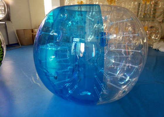 Chine Le football gonflable de bulle de jeux de sports en plein air, demi bleu de boule de butoir gonflable fournisseur