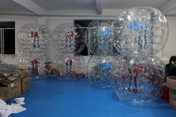 Chine Diamètre gonflable de PVC 1.5m du football 0.8mm de bulle de boule de butoir claire fournisseur