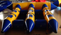 Customed 6 poissons gonflables de mouche de bateau de banane de Seaters pour des jouets de piscine d'explosion fournisseur