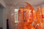 Boule dérangée humaine CE/UL du football gonflable orange de bulle approuvée fournisseur
