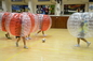 Demi ballon de football de bulle classé de Tpu de couleur par humain gonflable avec la courroie détachable fournisseur