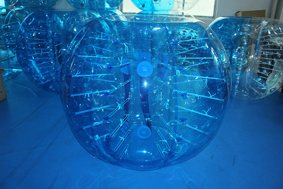 Chine Ballon de football humain gonflable de bulle d'équipement bleu du football fournisseur