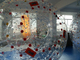 Boule gonflable de PVC Zorb du point rouge 0.8mm, boule humaine gonflable de hamster diamètre de 3m x de 2m fournisseur