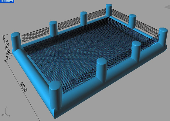 Piscine gonflable carrée de PVC de la coutume 0.9mm imperméable 9.5mL x 6.4mW fournisseur