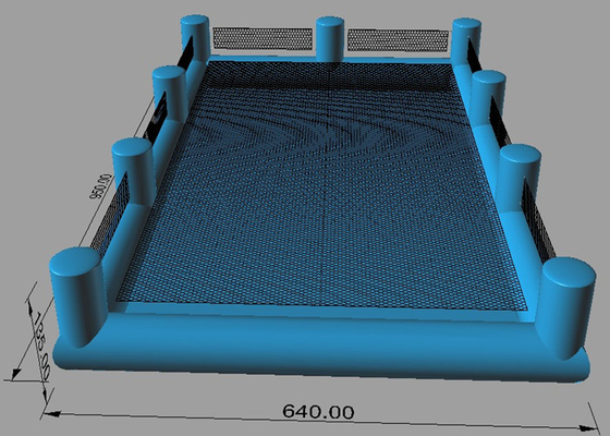 Piscine gonflable carrée de PVC de la coutume 0.9mm imperméable 9.5mL x 6.4mW fournisseur
