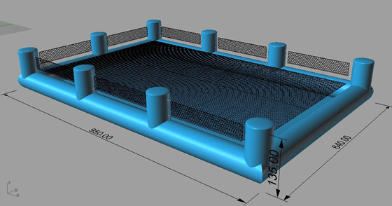 Piscine gonflable carrée de PVC de la coutume 0.9mm imperméable 9.5mL x 6.4mW fournisseur